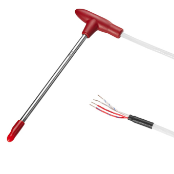 Penetration temperature probe 1xPt1000/B/4 with ergonomic angled handle 